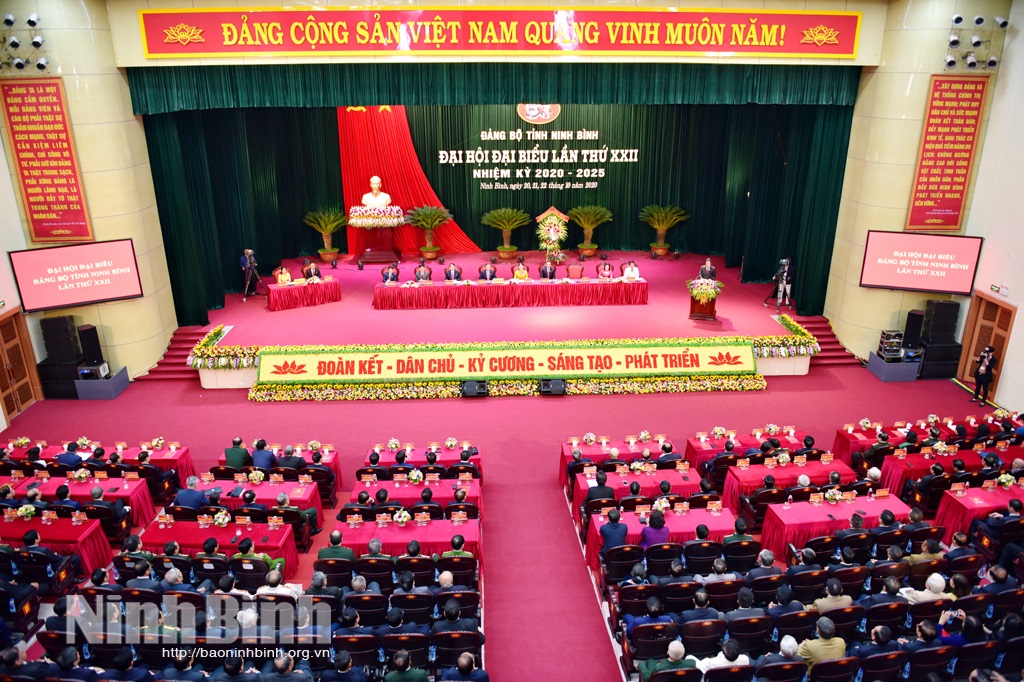 Đại hội đại biểu Đảng bộ tỉnh Ninh Bình lần thứ XXII thành công tốt đẹp
