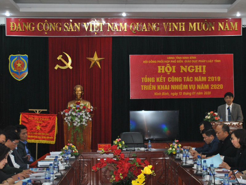 Hội đồng phối hợp phổ biến, giáo dục pháp luật tỉnh Ninh Bình: Tổng kết hoạt động năm 2019, triển khai nhiệm vụ 2020