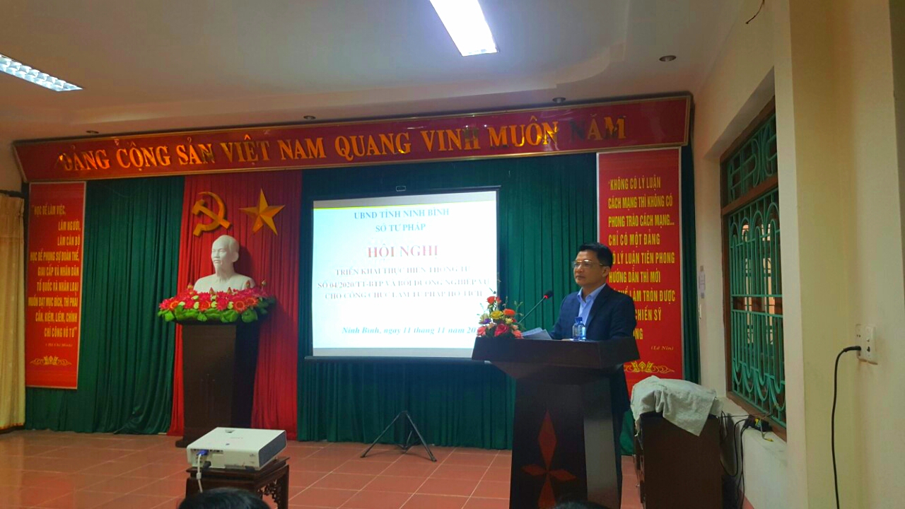 Tập huấn bồi dưỡng nghiệp vụ hộ tịch năm 2020 trên địa bàn tỉnh Ninh Bình