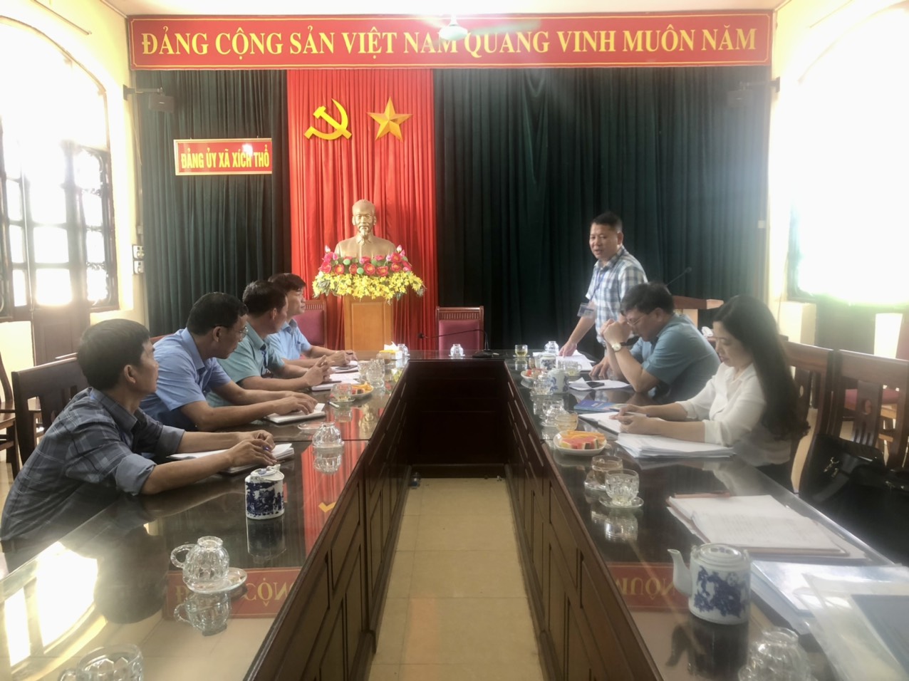 Kiểm tra công tác hộ tịch tại UBND xã Xích Thổ, huyện Nho Quan