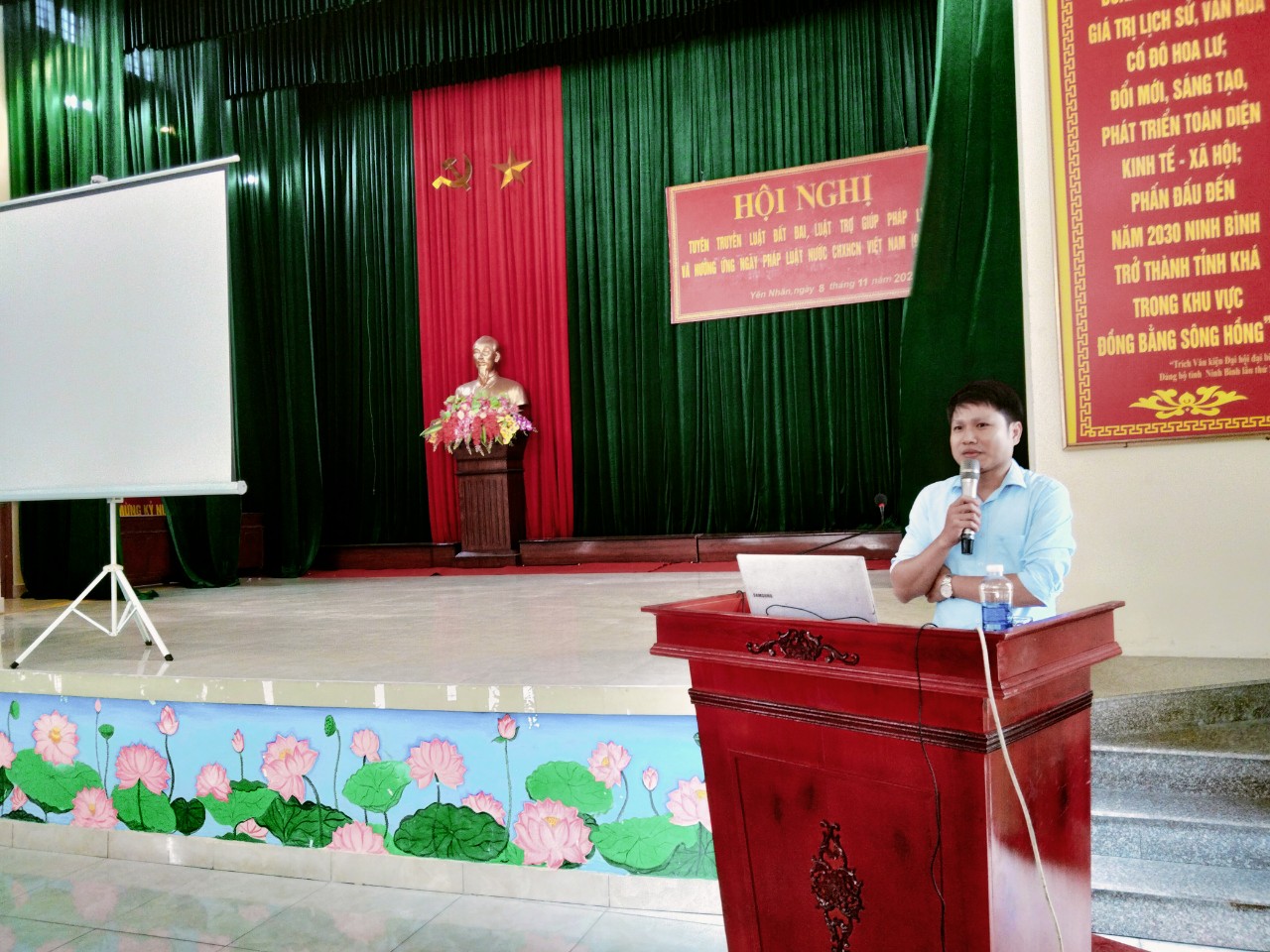 Truyền thông về trợ giúp pháp lý, tư vấn pháp luật cho người dân trên địa bàn xã Yên Nhân, huyện Yên Mô